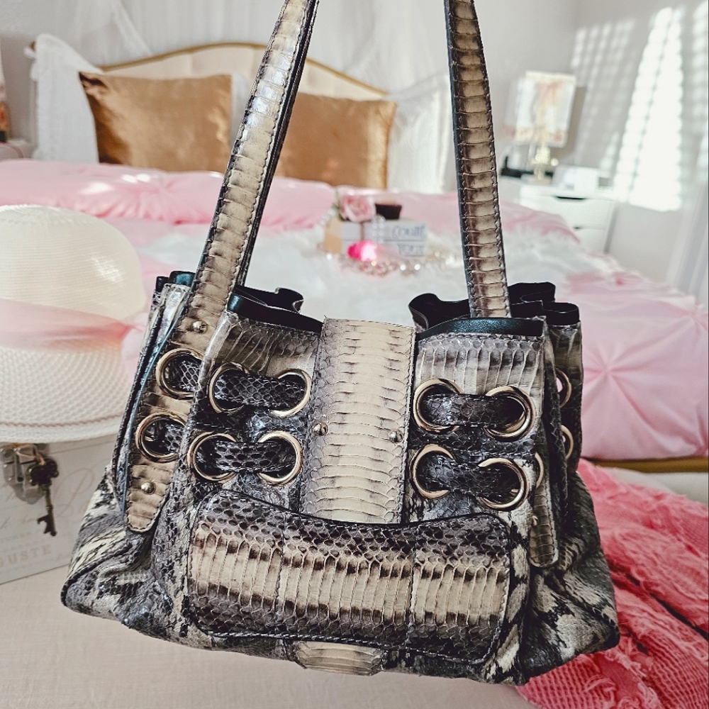 Jimmy Choo Authentic Ramona Python Snake Handbag - image 3
